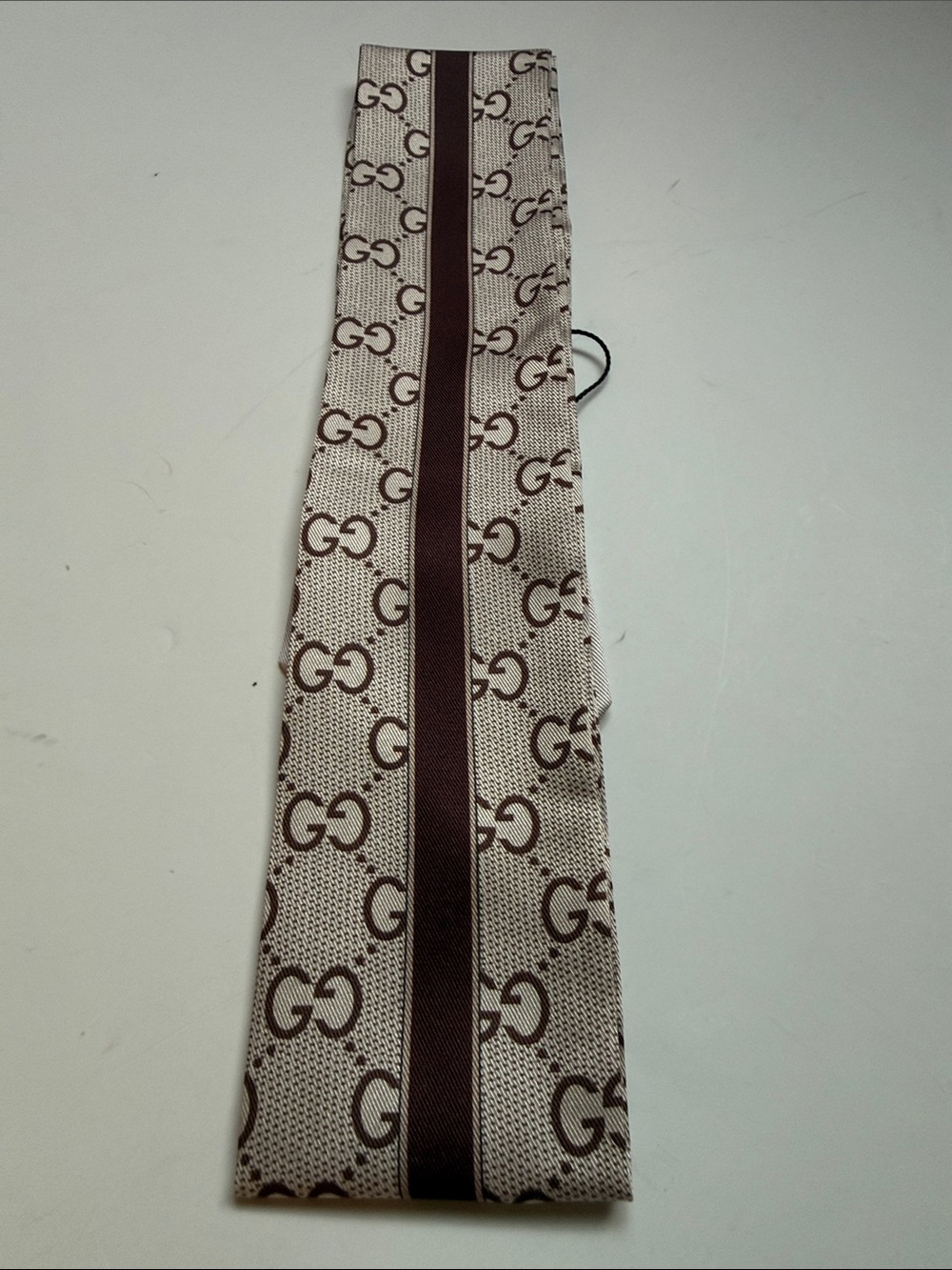 Beige Brown Monogram Twilly with Red/Green Bag Motif - Picture 7 of 14
